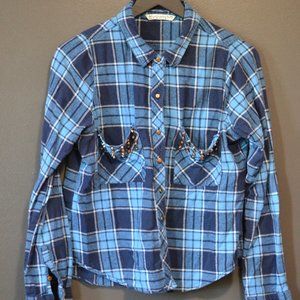 Women's Flannel Shirt / Blue Size XL